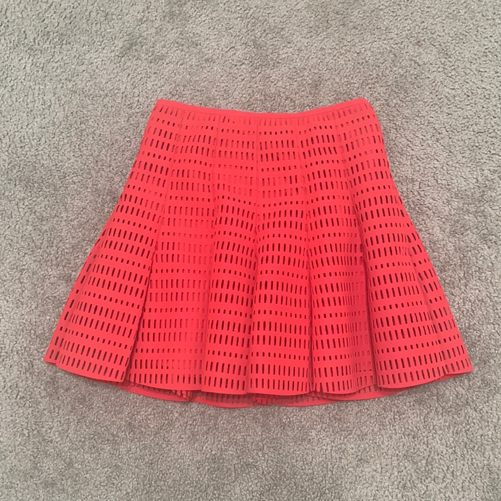 NEW Sandro Paris jackpot fit and flare mesh red mini skirt size small US